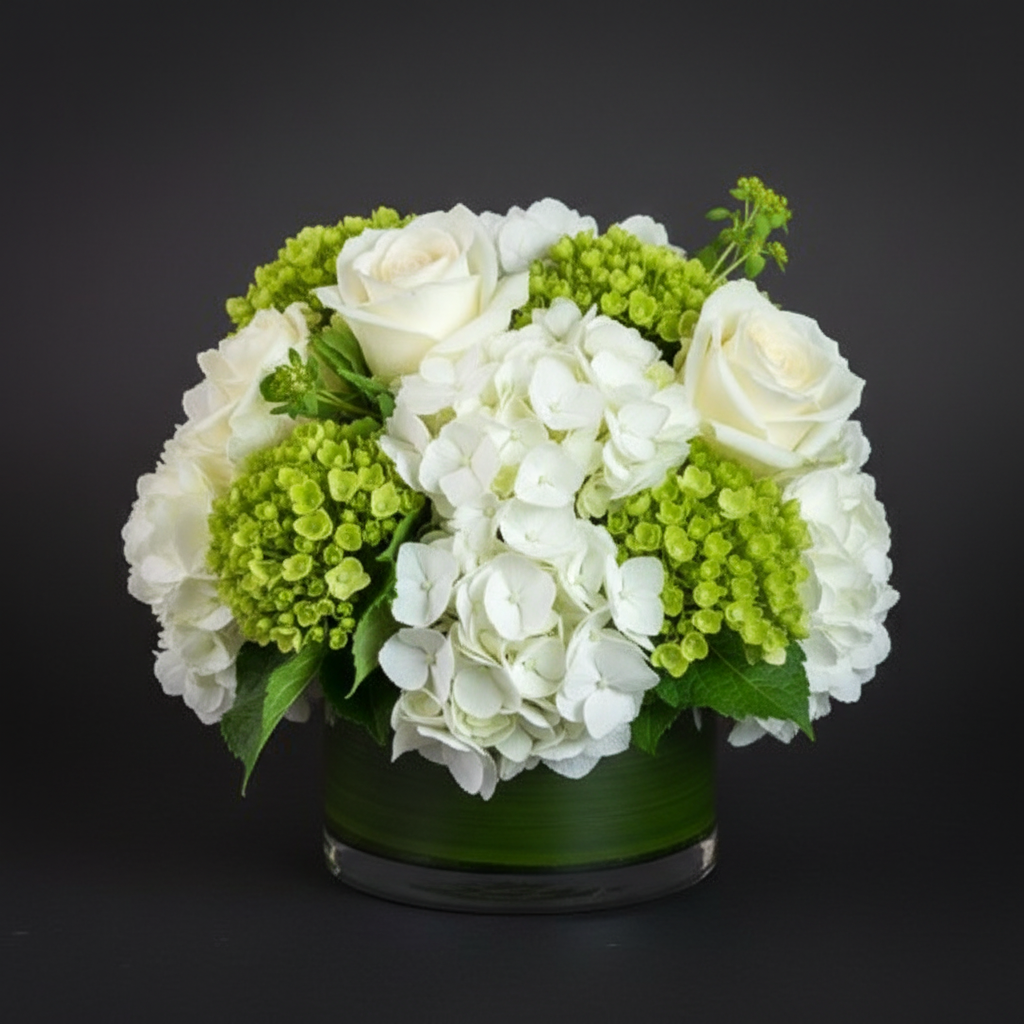 White & Green Harmony Vase