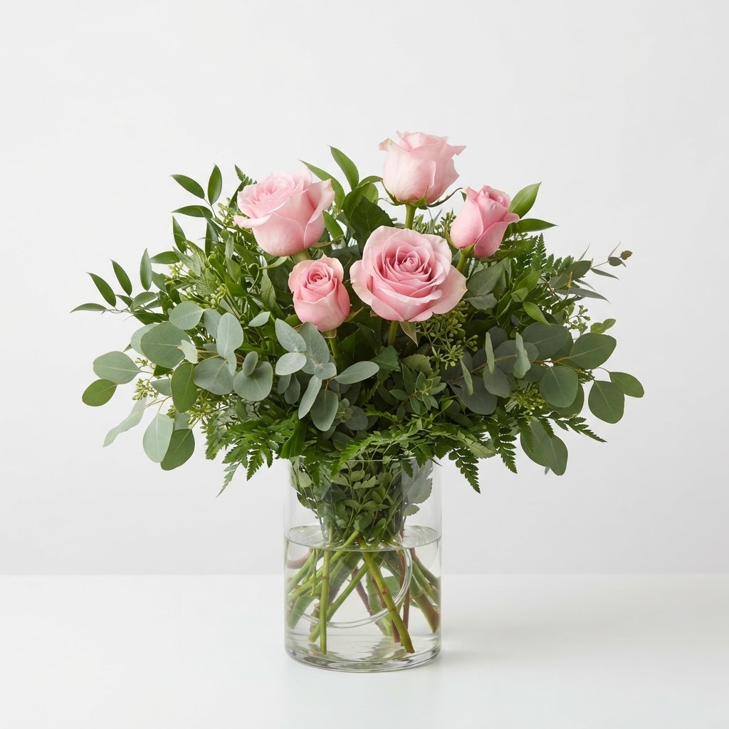 Pink Delight Vase floral arrangement from Rainbow Flowers LLC in Florence, SC