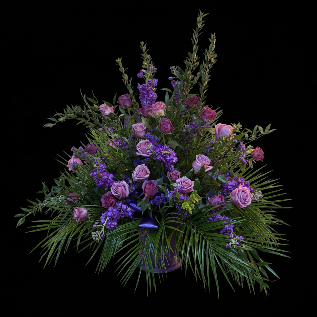 Purple Majesty Urn Arrangement