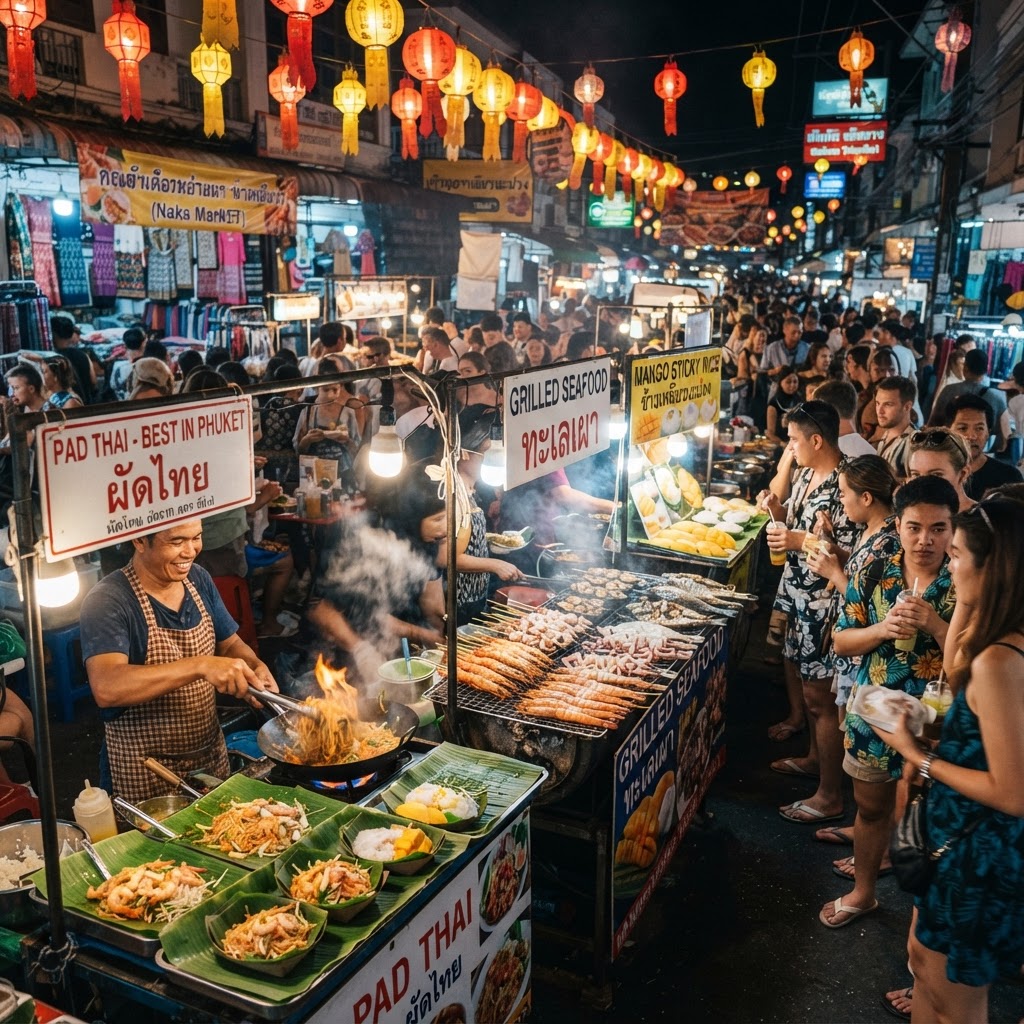 Phuket weekend night market street food