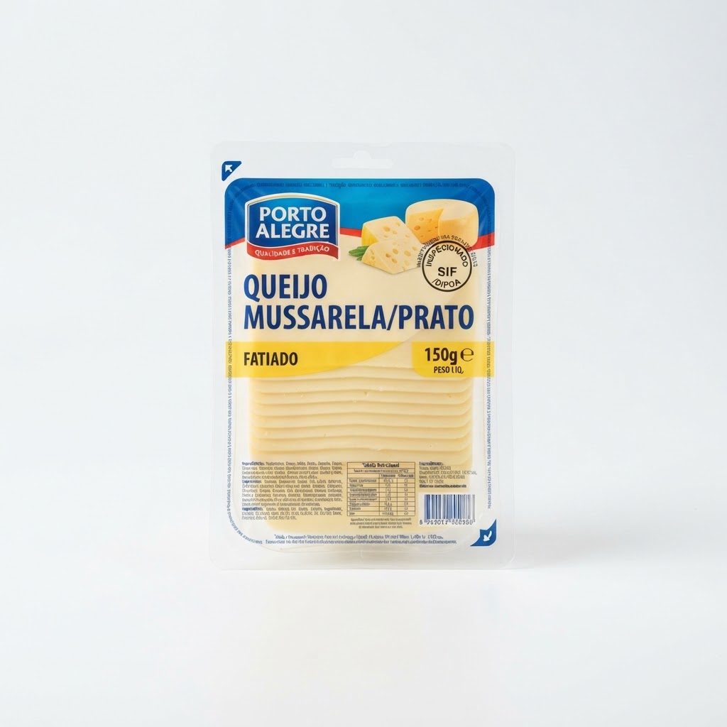Queijo Mussarela/Prato Porto Alegre Fatiado 150g