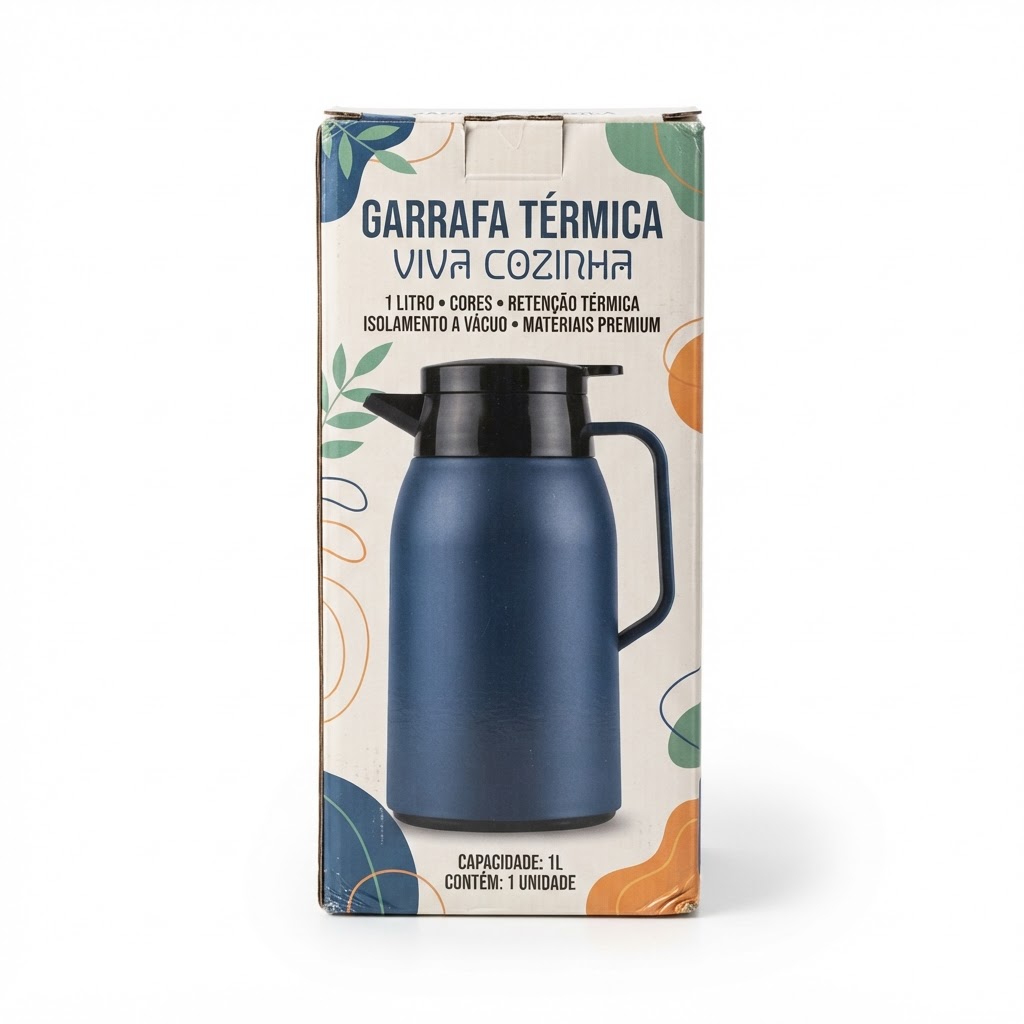 Garrafa Térmica Viva Cozinha 1l Cores