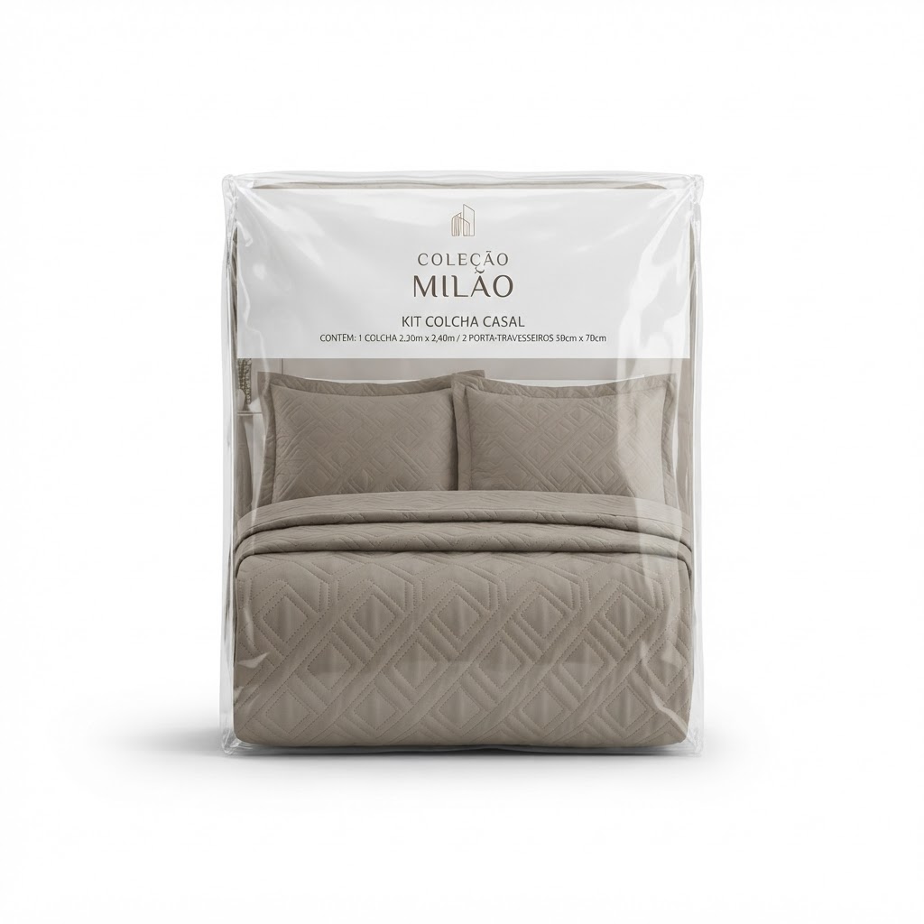 Kit Colcha Milão Corttex Casal
