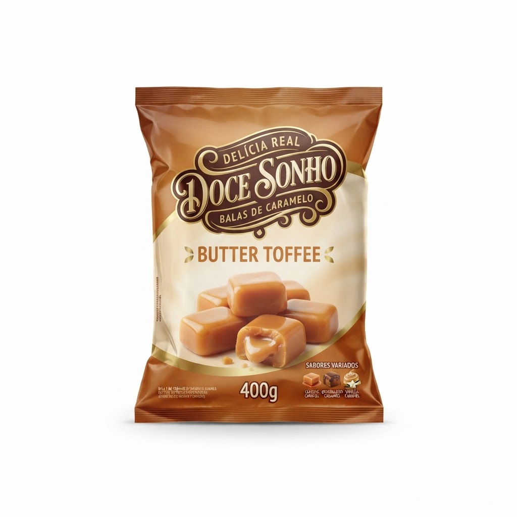 Bala Caramelo Butter Toffee 400g Sabores