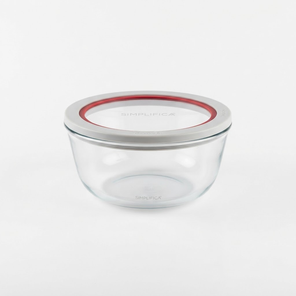Bowl de Vidro Simplifica Tokyo c/ Tampa 2,6L