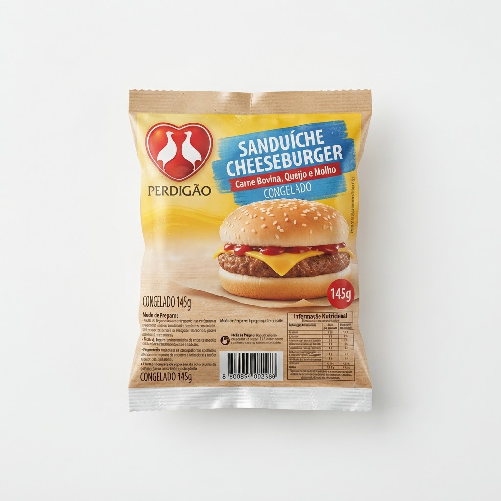 Sanduíche Cheeseburguer Perdigão Cong. 145g