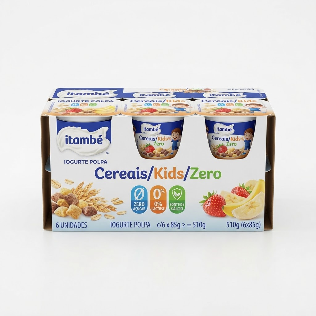 Iogurte Polpa Itambé Cereais/Kids/Zero c/6 510g