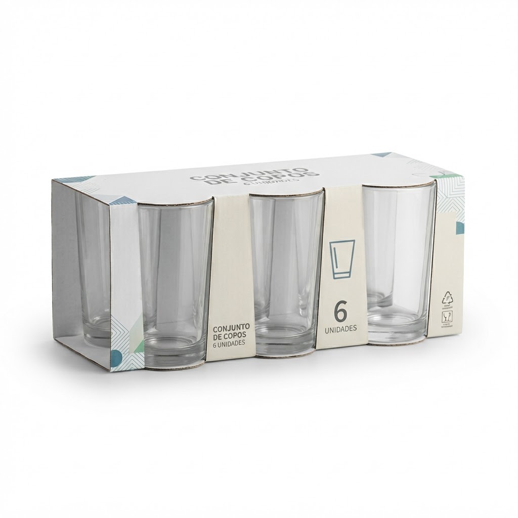 Conjunto de Copo de Vidro Nadir Ginga c/6