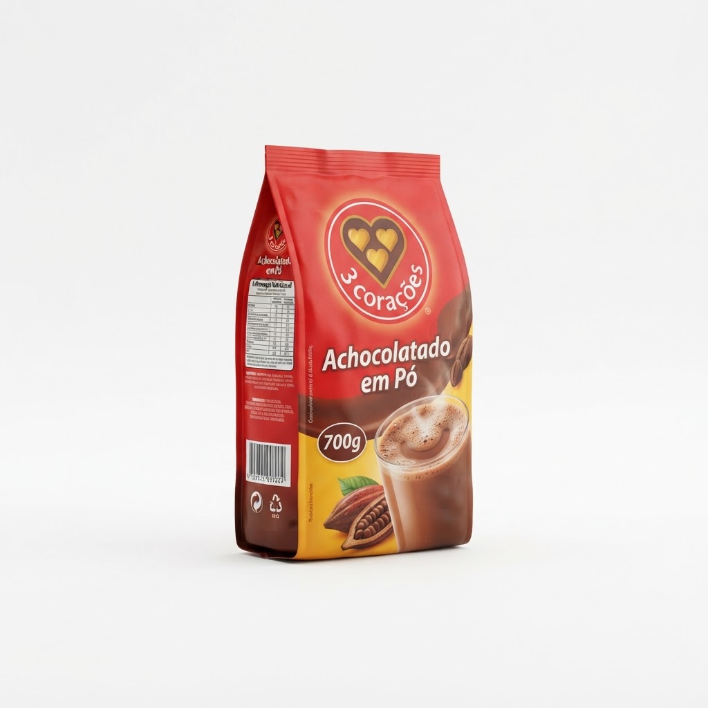 Achocolatado em Pó 3 Corações Sc. 700g