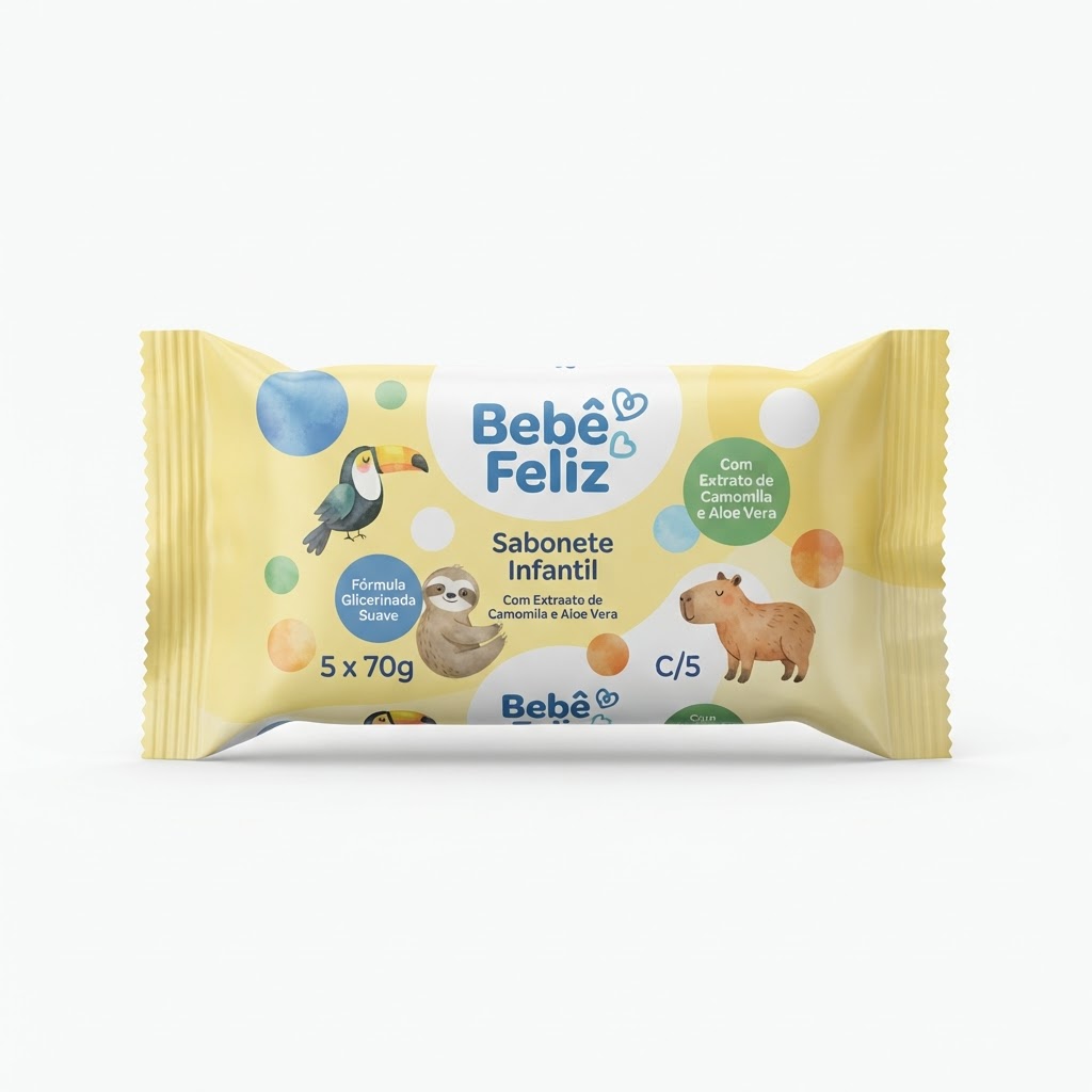 Sabonete Infantil Pom Pom 70g C/5