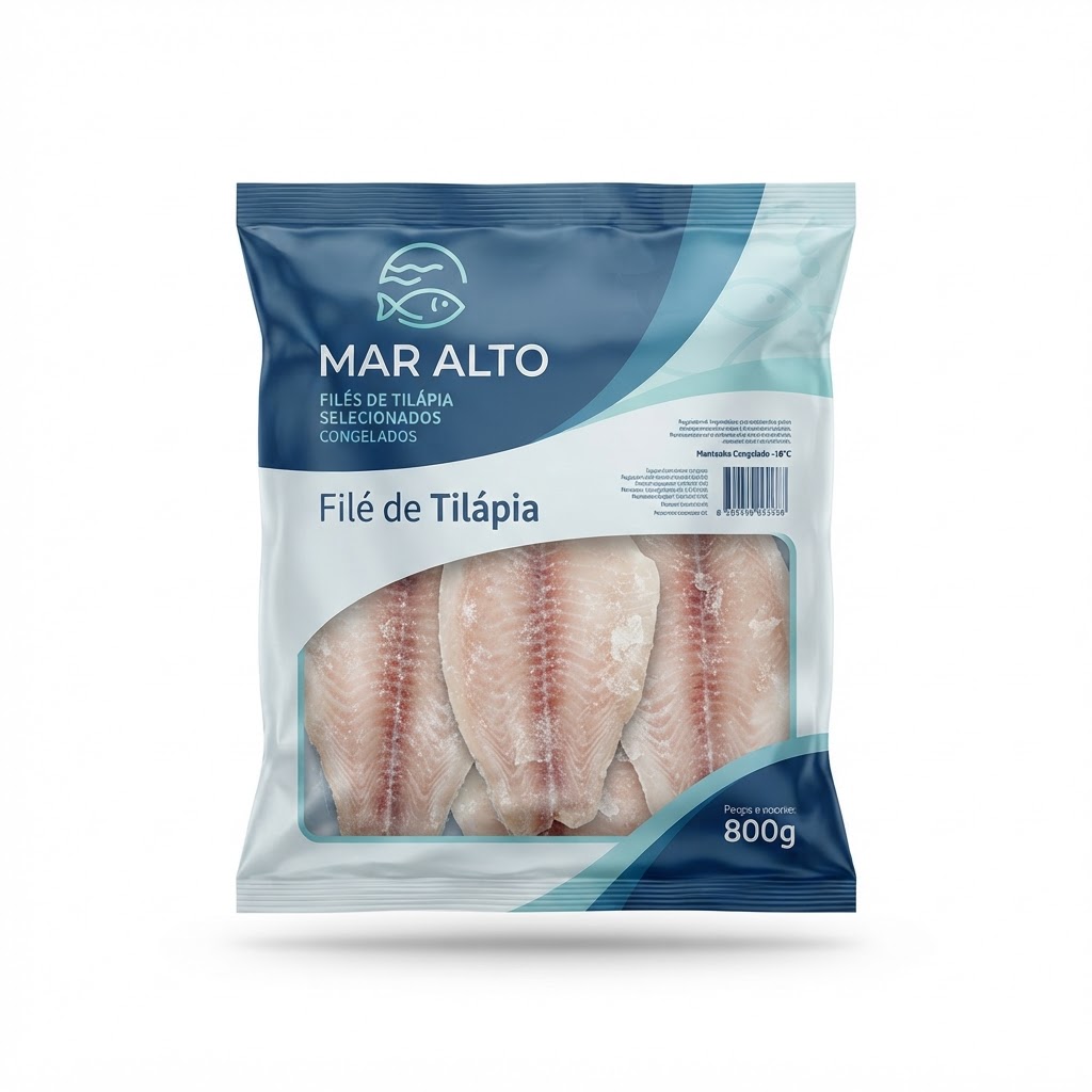 Peixe Filé de Tilápia Empório do Pescado Congelado 800G