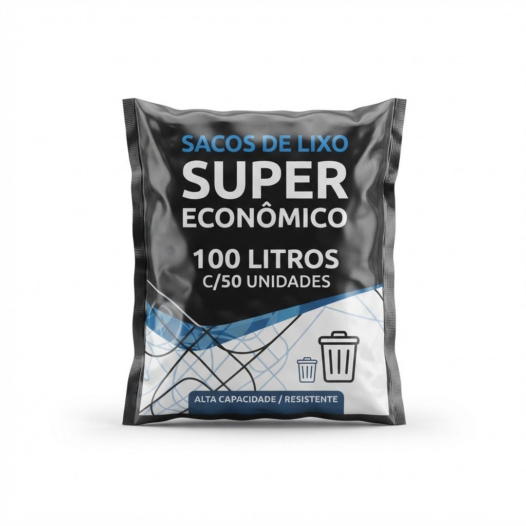 Saco de Lixo Embalixo Mega Econômico 100L C/50 ou 50L C/100