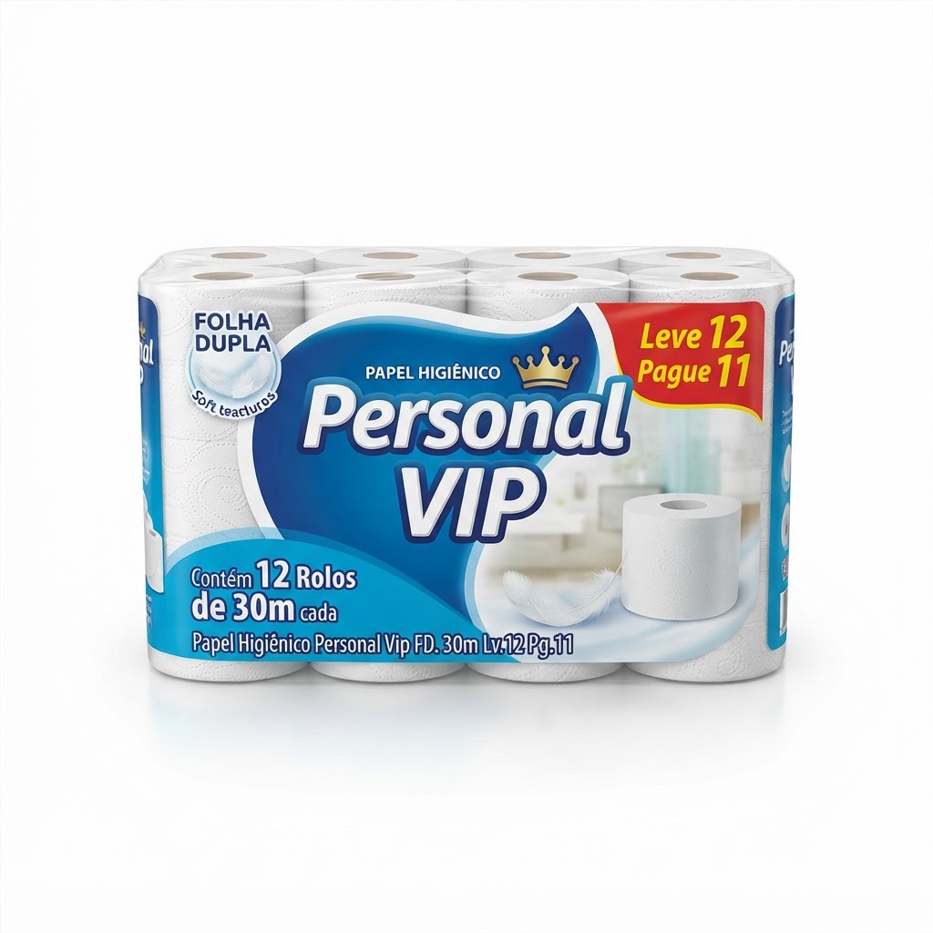 Papel Higiênico Personal Vip FD. 30m Lv.12 Pg.11