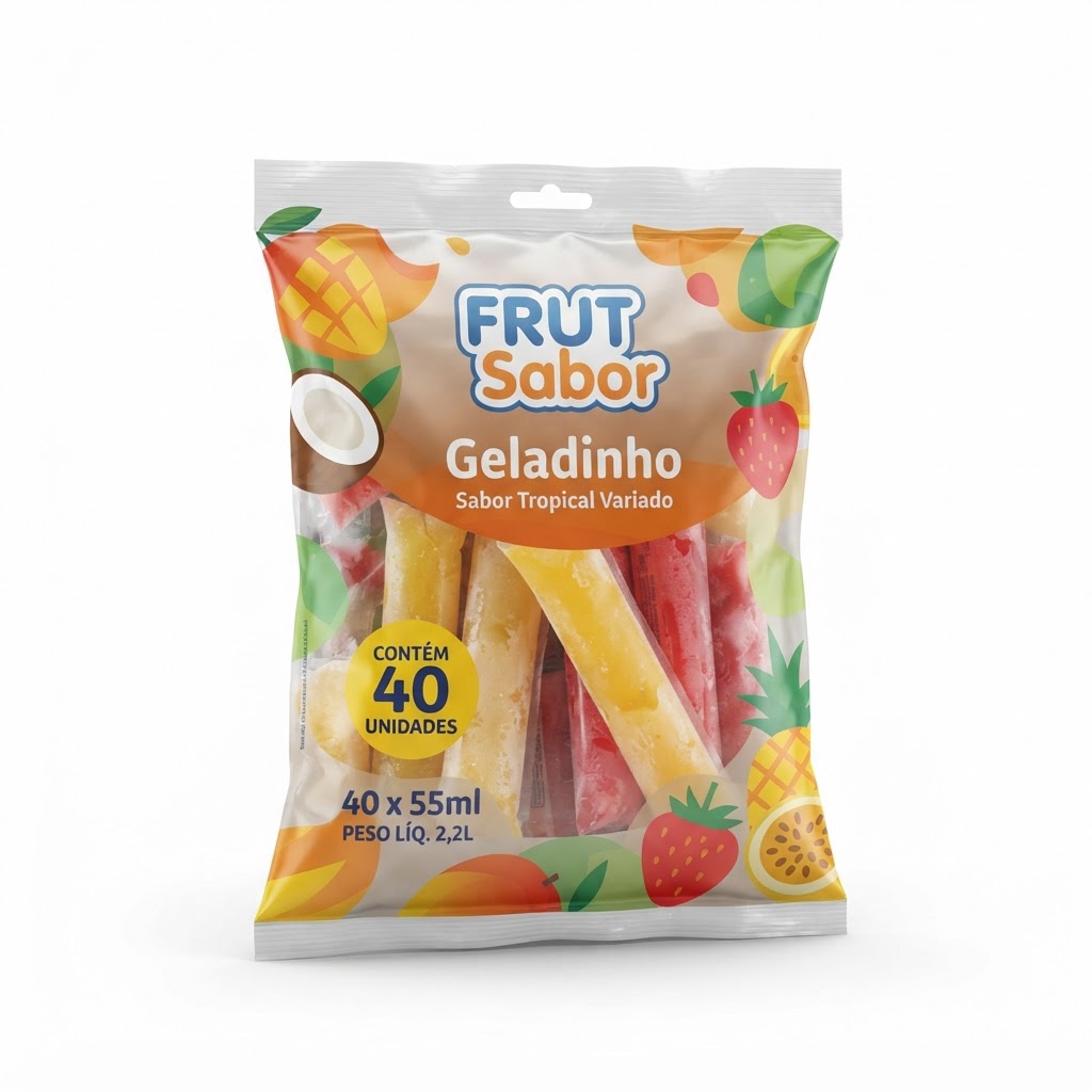 Geladinho Gulafruts Pcte. 55ml c/40