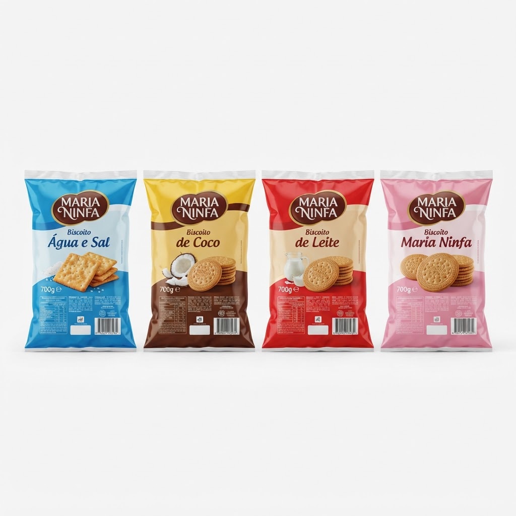 Biscoito Água e Sal/Coco/Leite/Maria Ninfa 700g