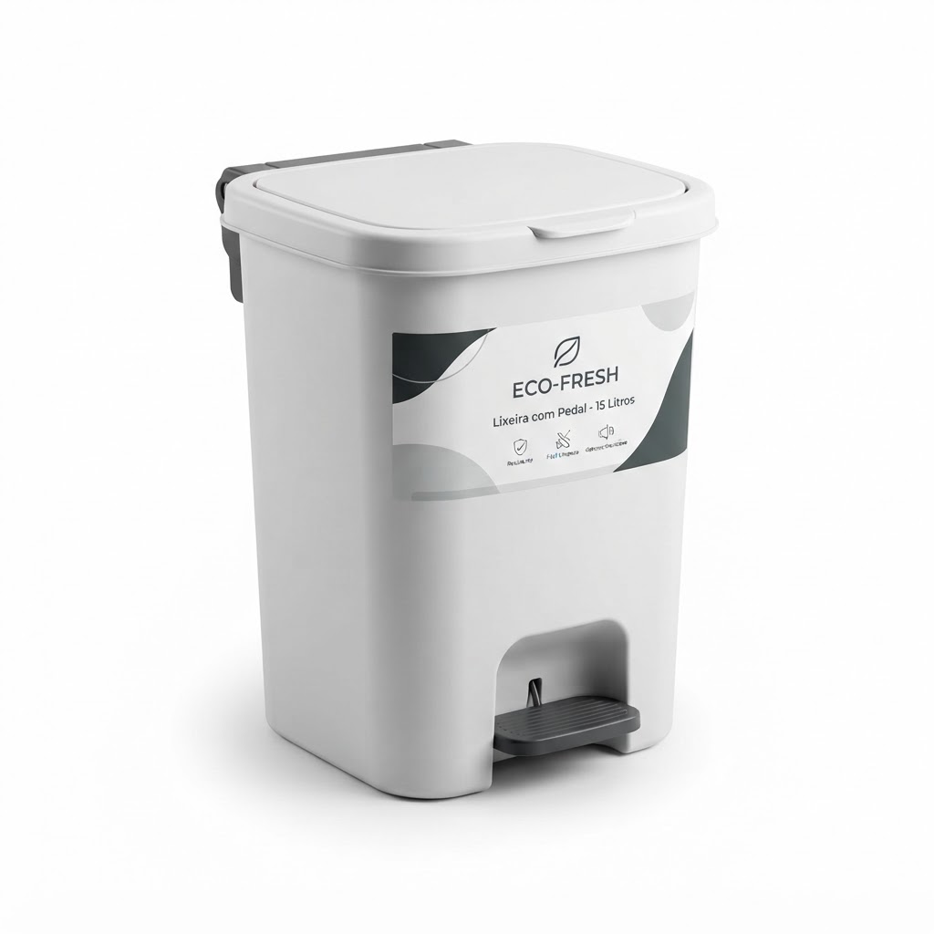 Lixeira Plasútil 15L C/Pedal