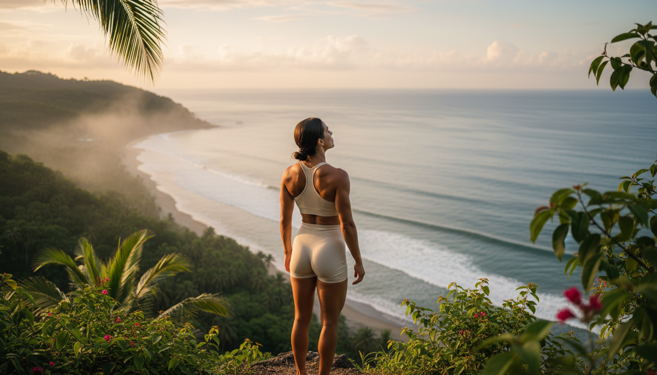 Wellness lifestyle with view of Jacó coastline