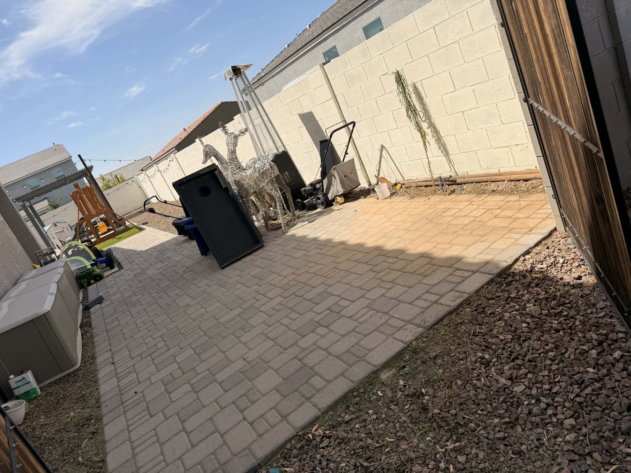 Backyard Patio Cleanup