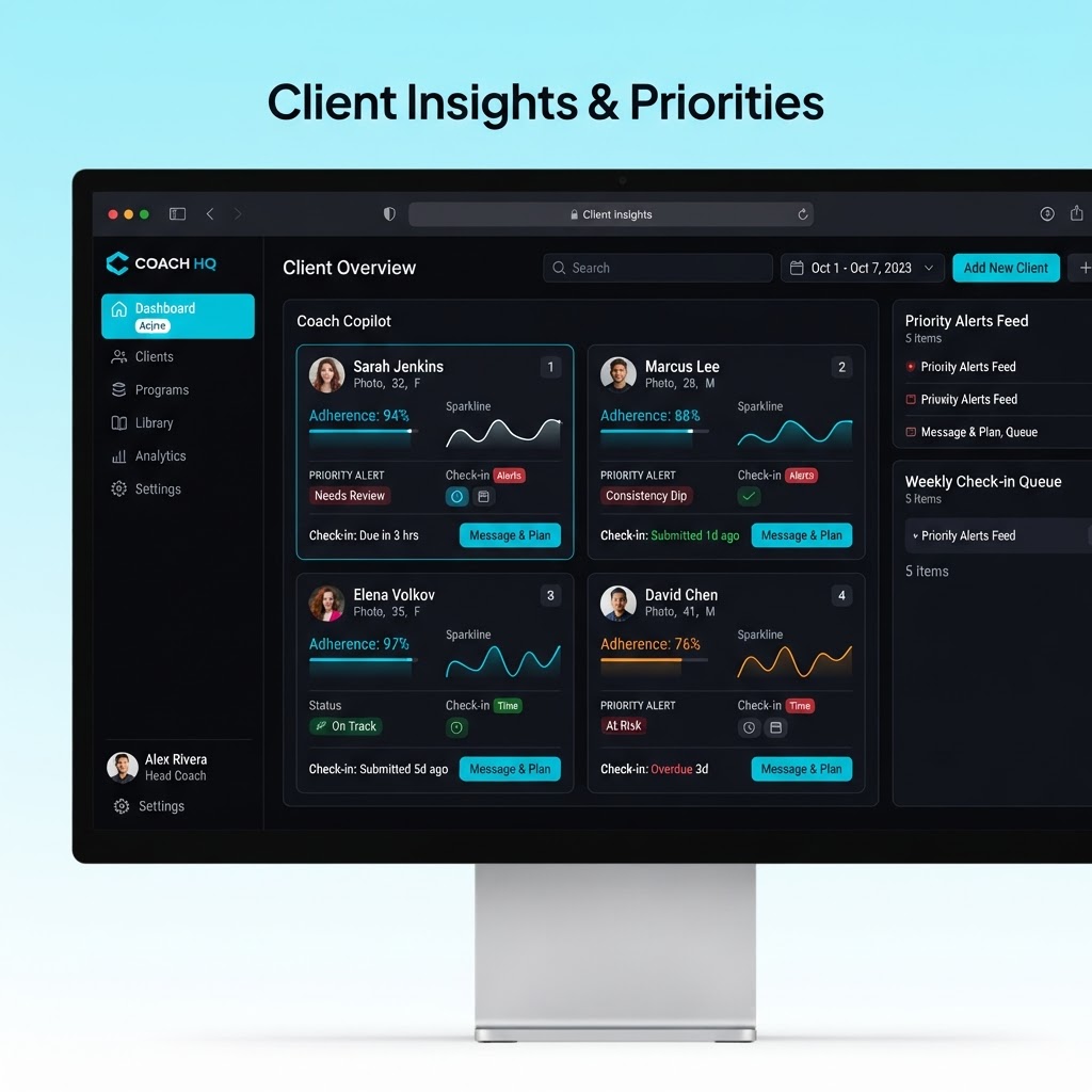 Coach Copilot dashboard interface