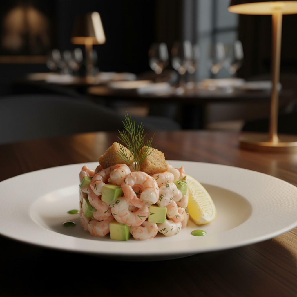 Skalldyrsalatskagen med avocado