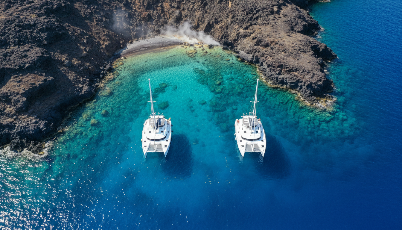 Santorini Cruises & Charters — Santorini yacht & catamaran cruises with Vaggelis Yachts