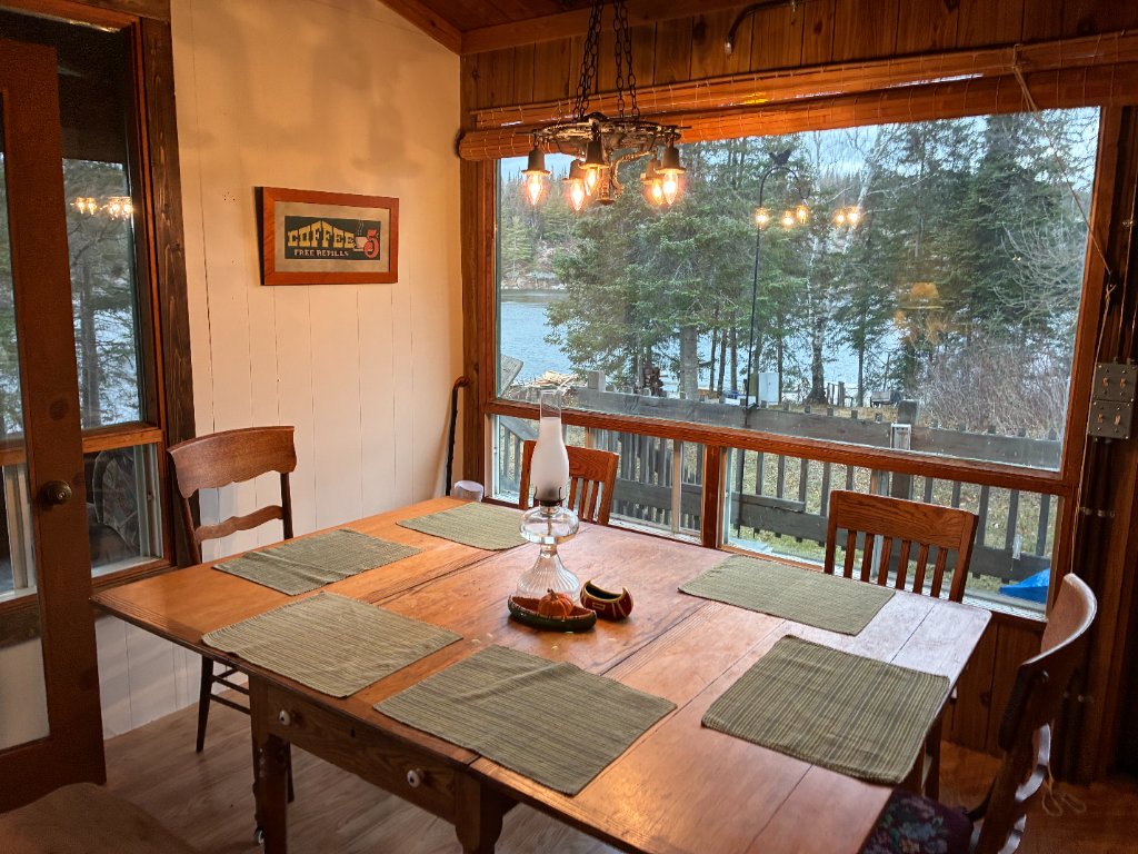 Dining room inside the main cottage