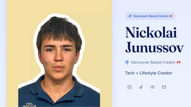 UGC Portfolio template preview