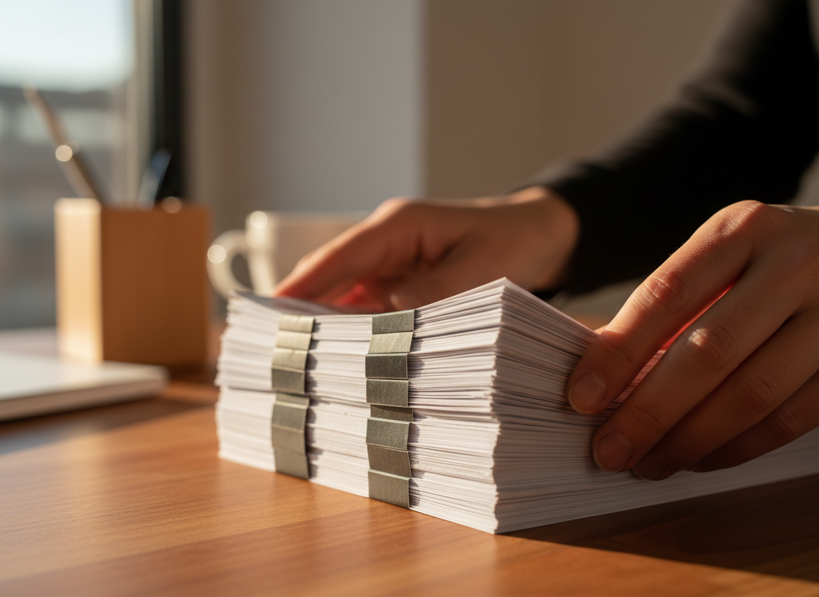 Professional flyer preparation and organization