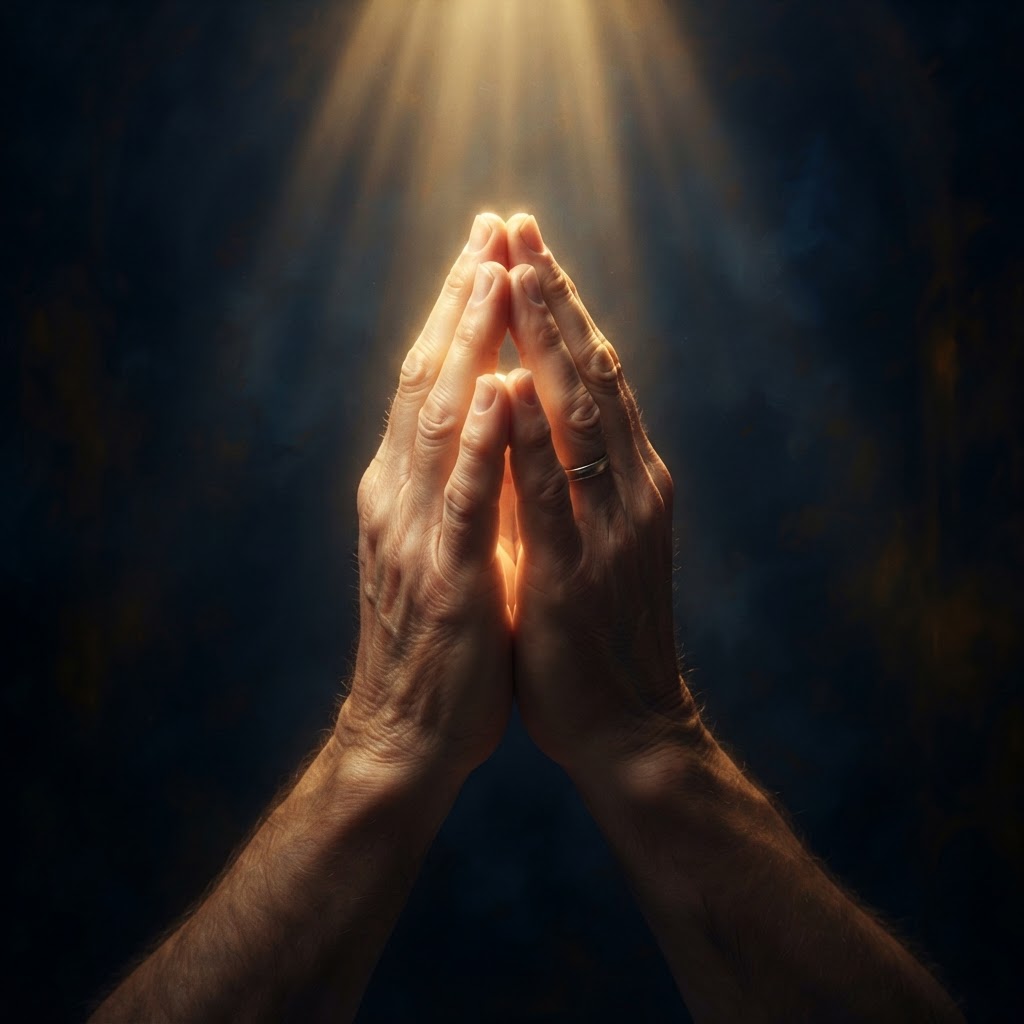 Praying hands of Christ