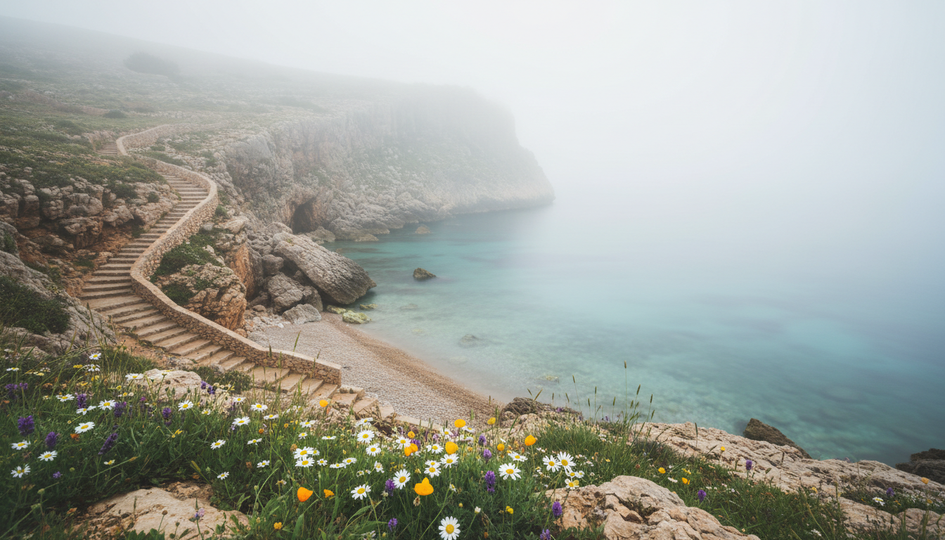 Niebla en la cala