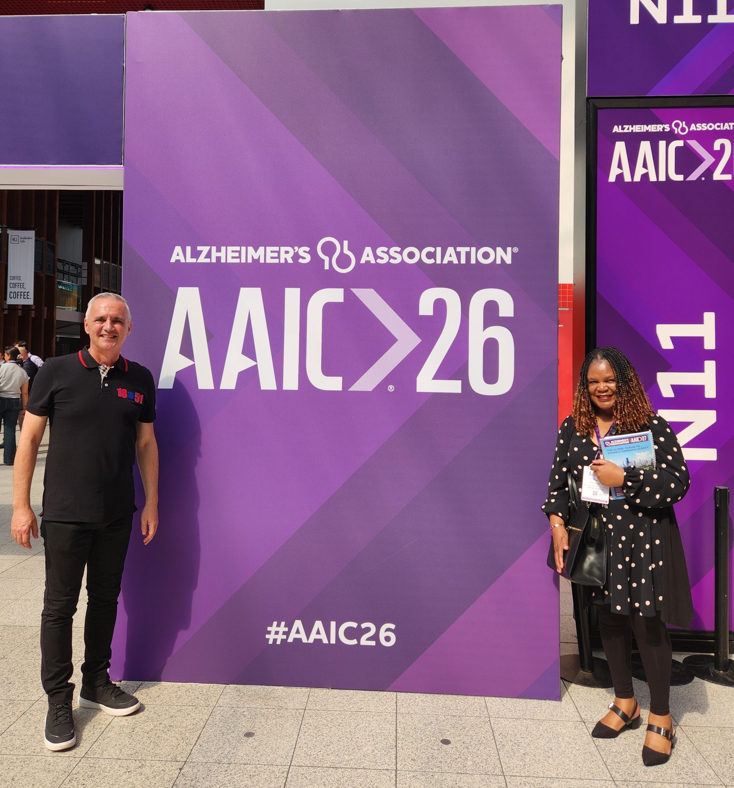 Pat and Mark Hobson at the AAIC 2026 venue in London