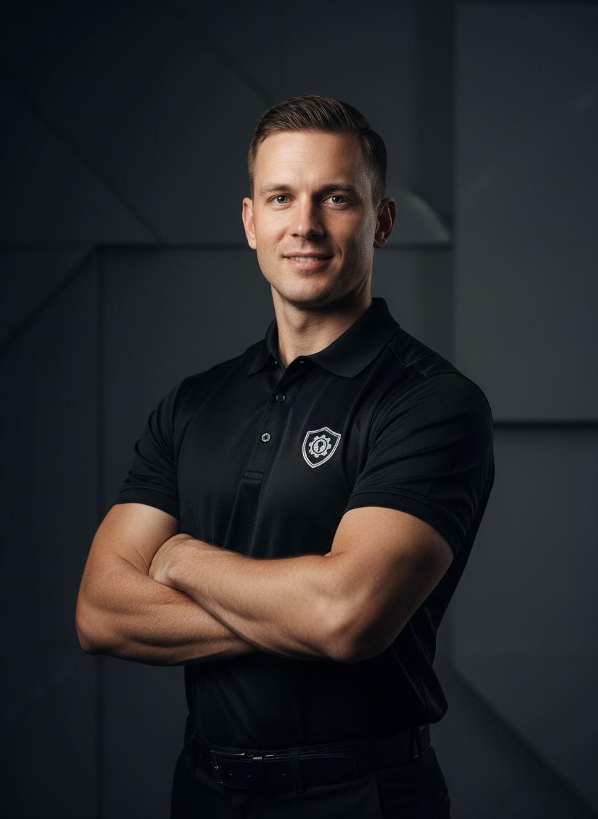 SIDE Locksmiths professional in black uniform