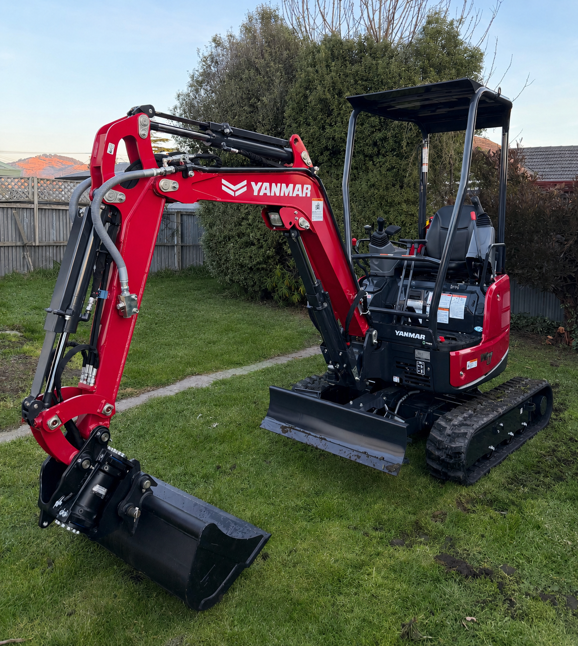 Yanmar ViO-17 1.7T mini excavator on grass
