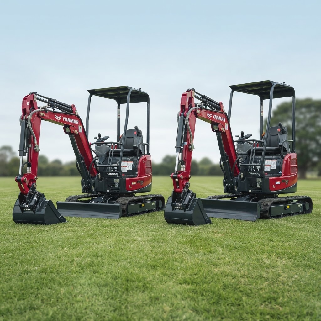 Two Yanmar ViO17 excavators ready for hire
