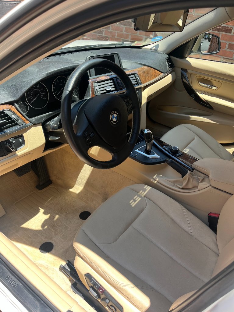White BMW interior
