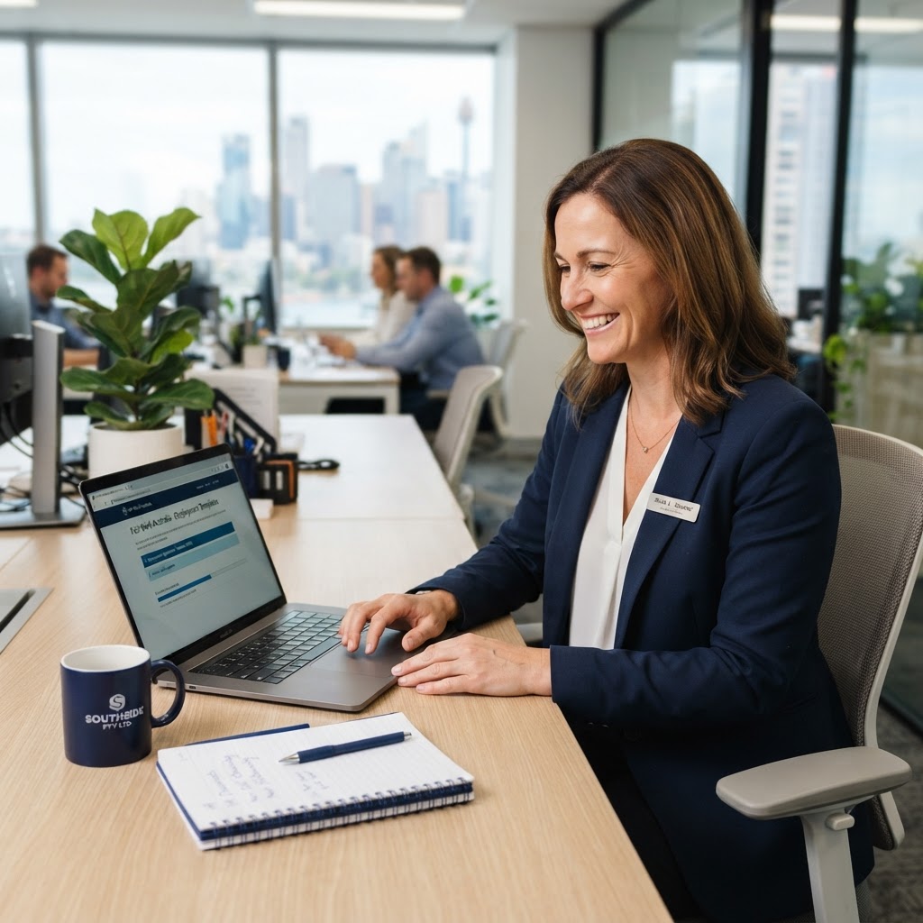 Australian employer downloading free employment documents