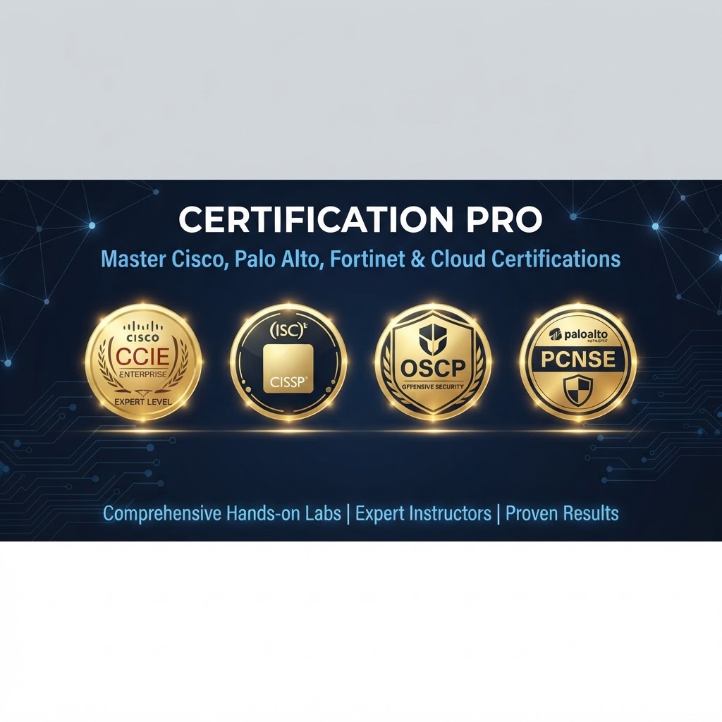 Certification Pro — Master Cisco, Palo Alto, Fortinet & Cloud Certifications