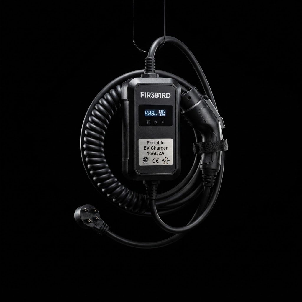 F1R3B1RD Portable Level 1+2 EV Charger (16A/32A)