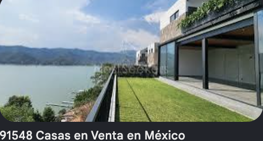 Casa de diseño frente al lago con terraza abierta