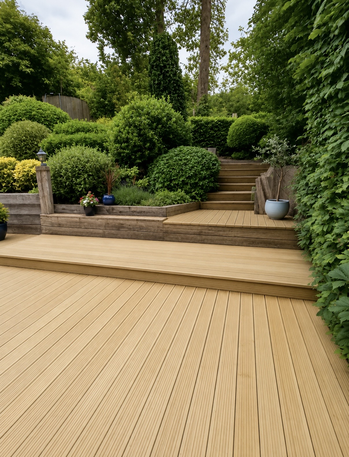 TIERED GARDEN DECK - GARDEN ROOMS construction project