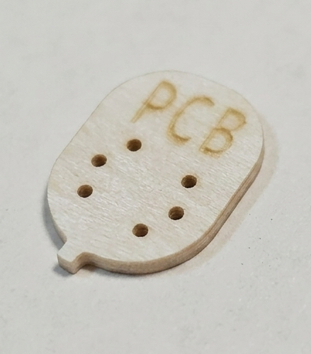 Laser-Cut PCB Spacer — Wood