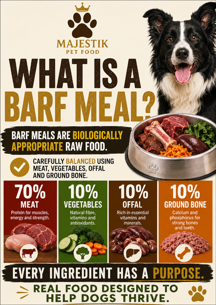 What is a BARF Meal? — Majestik raw food diagram