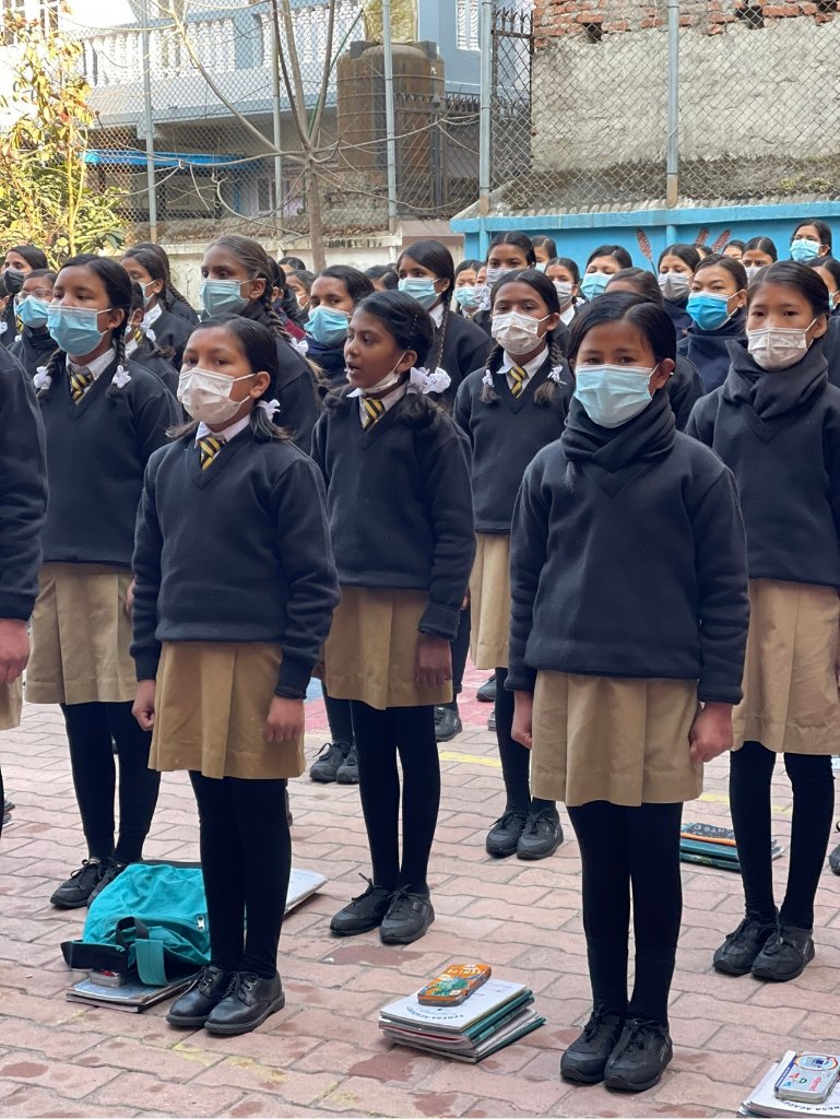 School children at Teresa Academy in Nepal