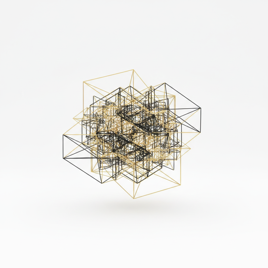 Abstract architectural wireframe structure