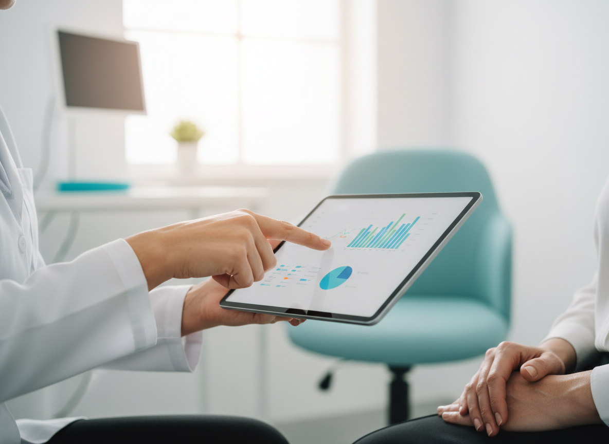 Clinician monitoring patient pathway data remotely