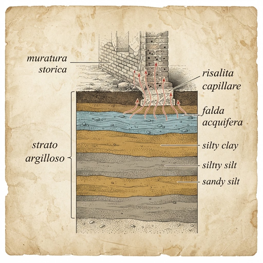 Sezione geologica: la risalita capillare
