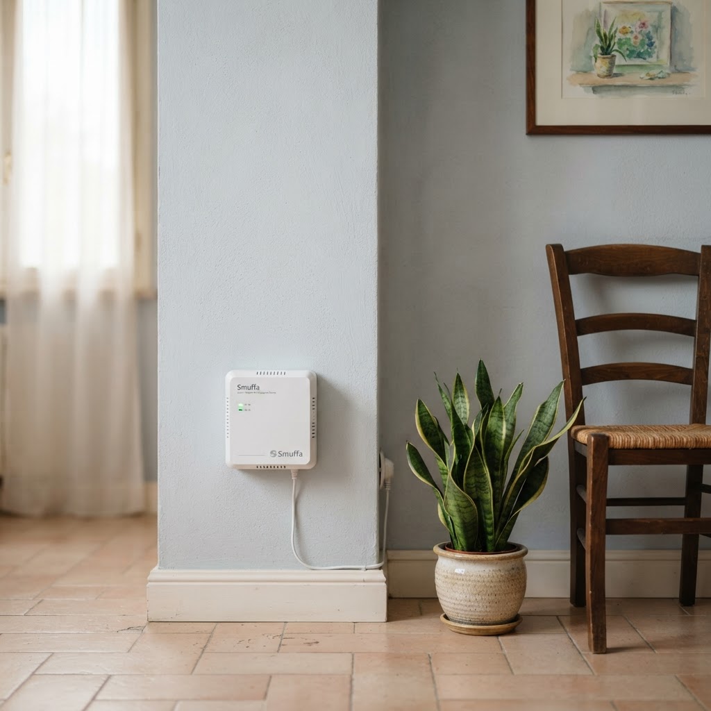Dispositivo Smuffa installato a muro