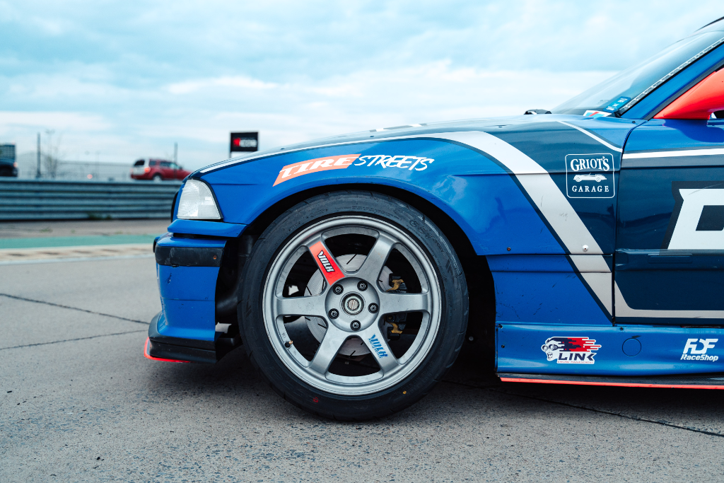 TireStreets race car on track