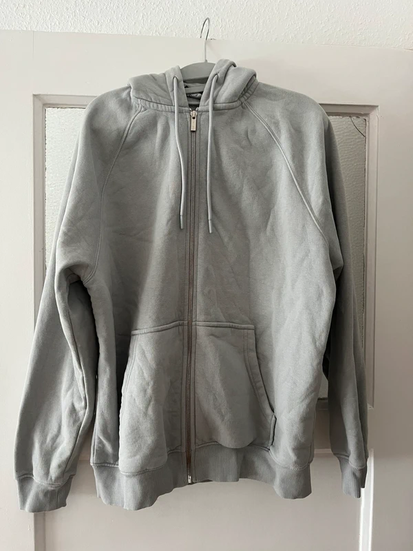 TEVEO TEVEO Hoodie Grau mit Print, Gr. S/M Size S