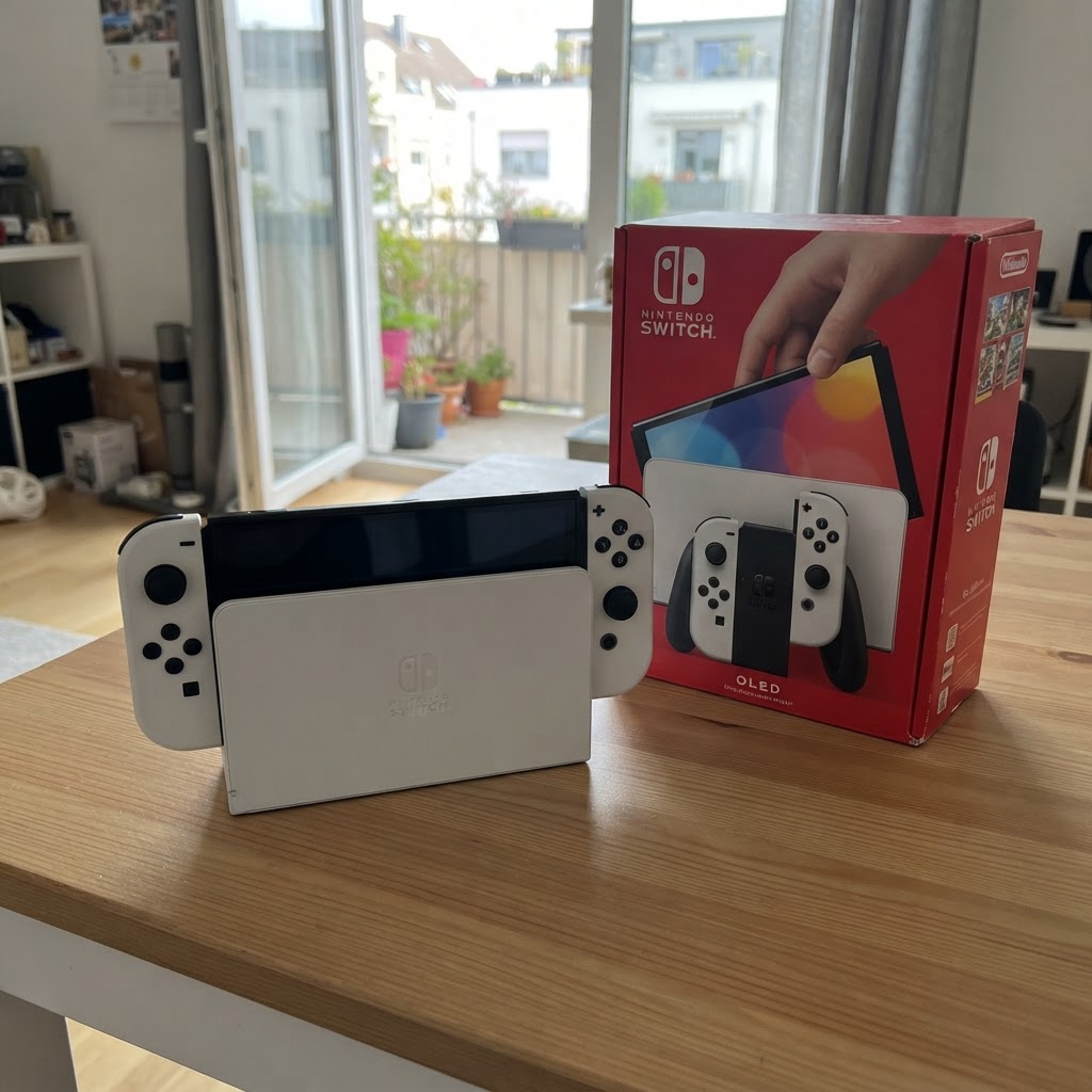 Nintendo Switch OLED Weiß, wie neu mit OVP